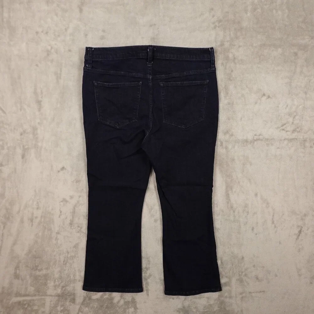 J. Crew jeans high rise‎ crop flare women's 31 dark indigo blue button fly